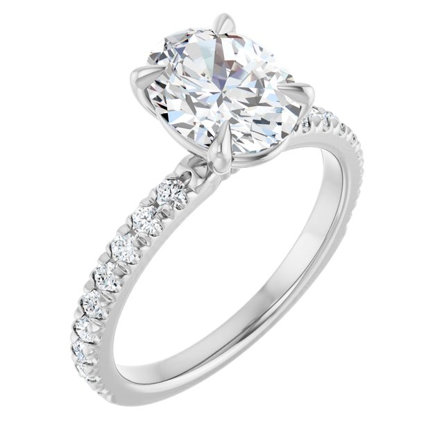 French-Set Engagement Ring