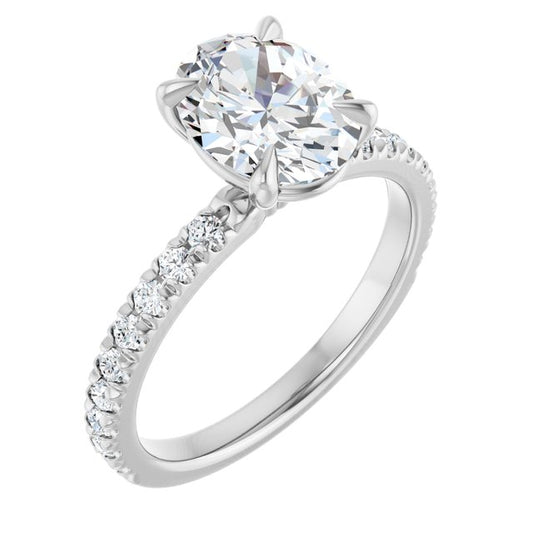 French-Set Engagement Ring