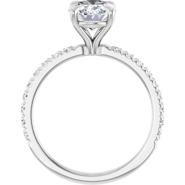 French-Set Engagement Ring