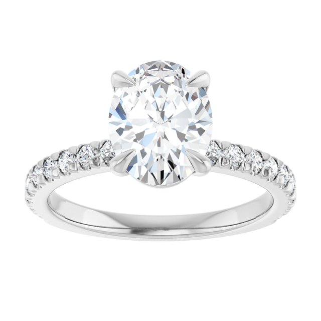 French-Set Engagement Ring