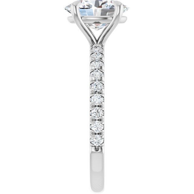 French-Set Engagement Ring