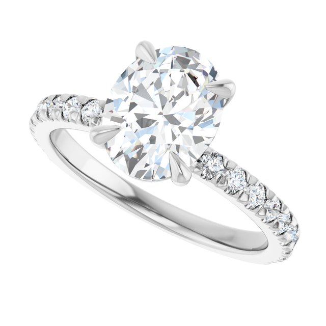 French-Set Engagement Ring