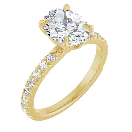 French-Set Engagement Ring