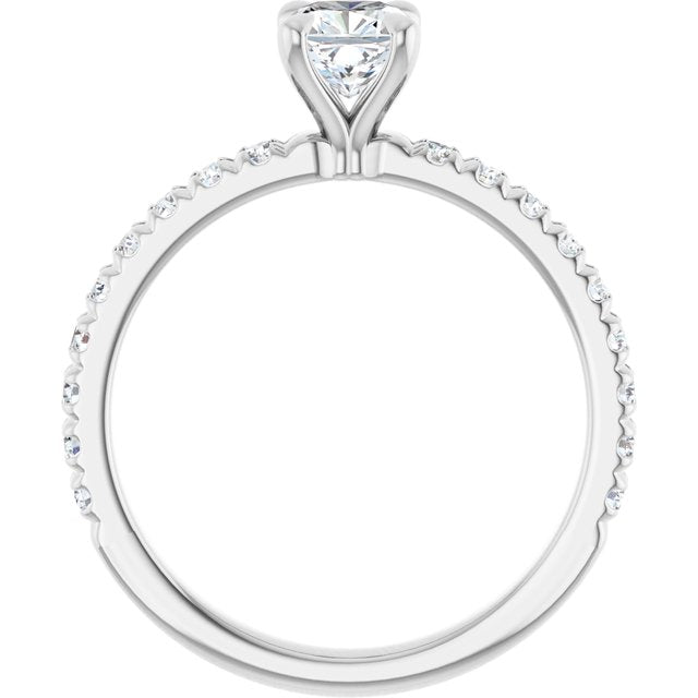 French-Set Engagement Ring