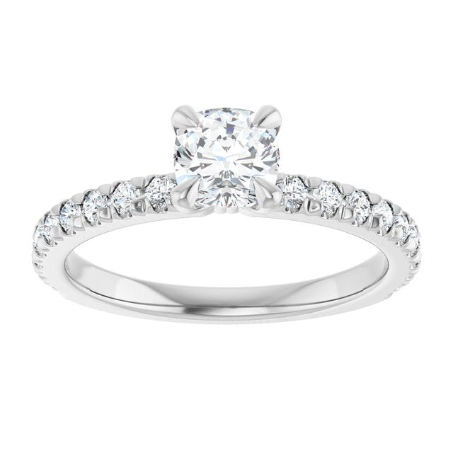 French-Set Engagement Ring