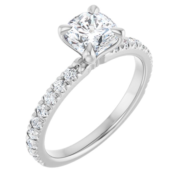 French-Set Engagement Ring