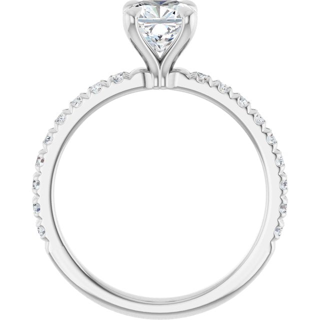 French-Set Engagement Ring