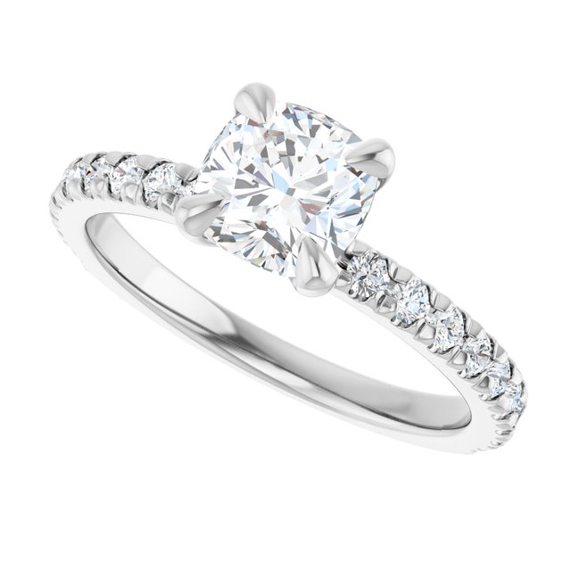 French-Set Engagement Ring