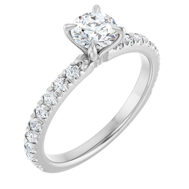 French-Set Engagement Ring