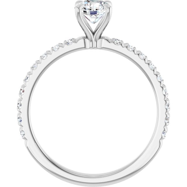 French-Set Engagement Ring