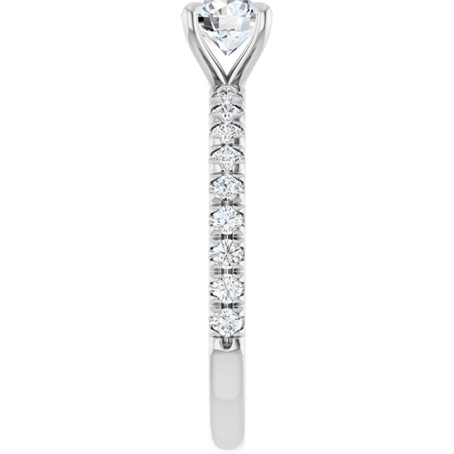 French-Set Engagement Ring