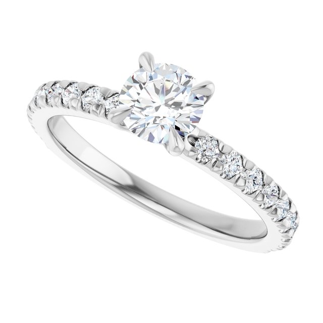 French-Set Engagement Ring
