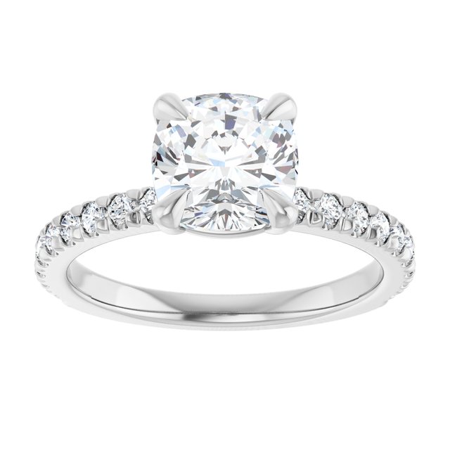 French-Set Engagement Ring