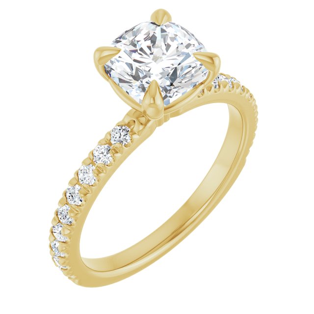 French-Set Engagement Ring