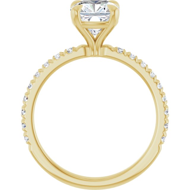 French-Set Engagement Ring