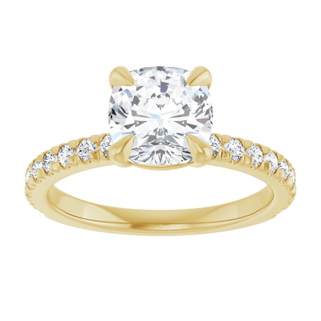 French-Set Engagement Ring