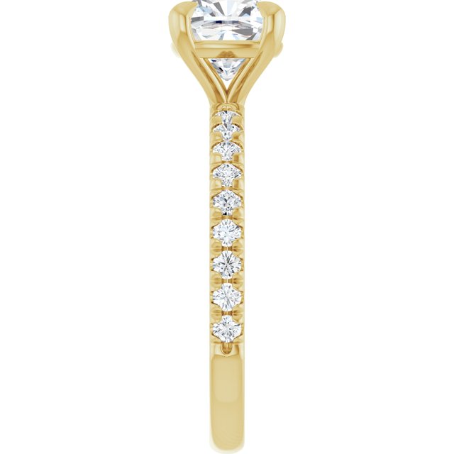 French-Set Engagement Ring