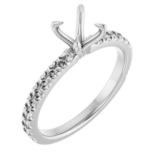 French-Set Engagement Ring