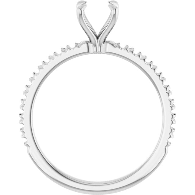 French-Set Engagement Ring