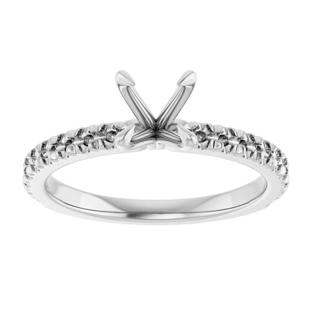 French-Set Engagement Ring