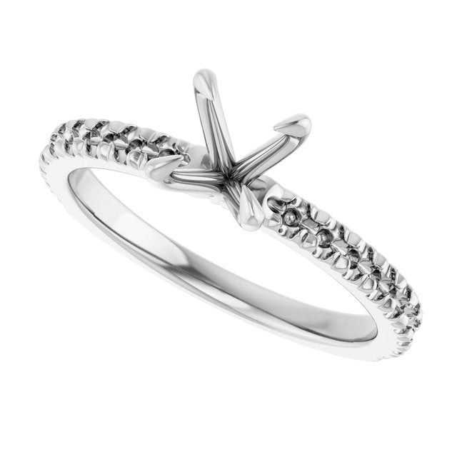 French-Set Engagement Ring