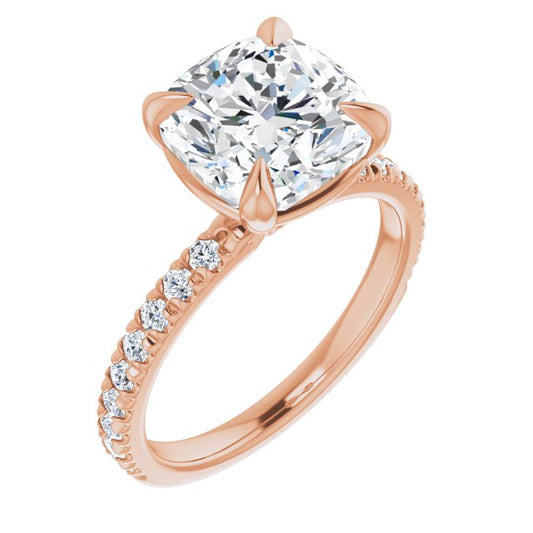 French-Set Engagement Ring