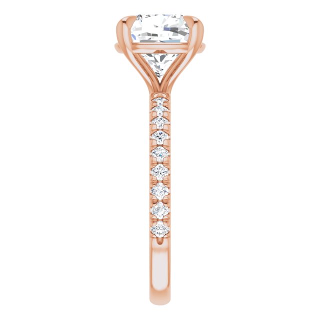 French-Set Engagement Ring