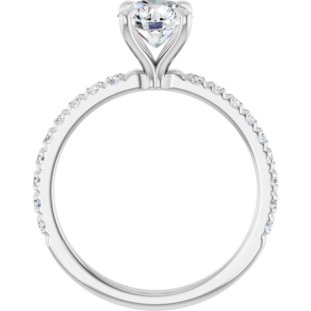 French-Set Engagement Ring