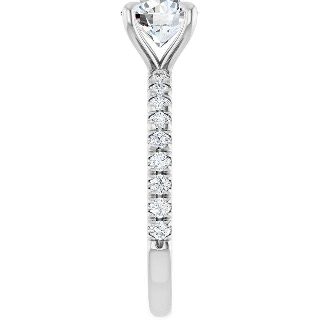 French-Set Engagement Ring