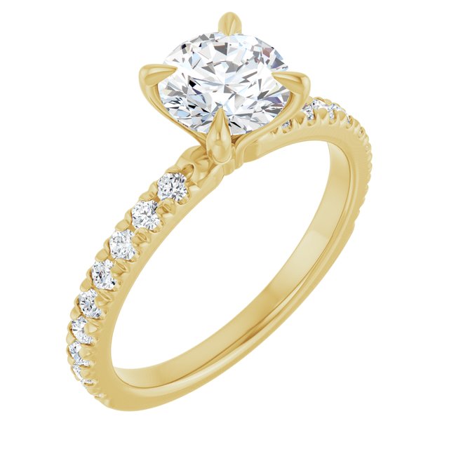 French-Set Engagement Ring