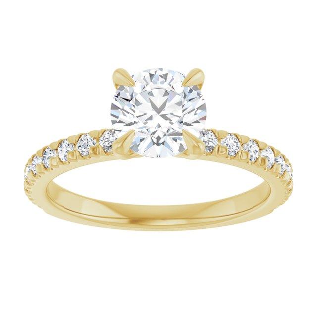French-Set Engagement Ring