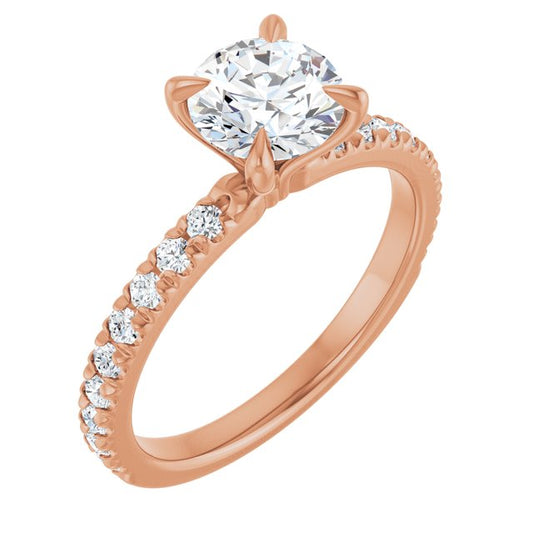 French-Set Engagement Ring