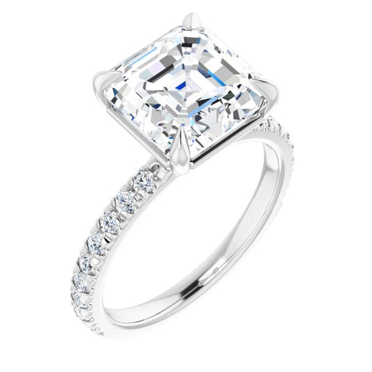 French-Set Engagement Ring