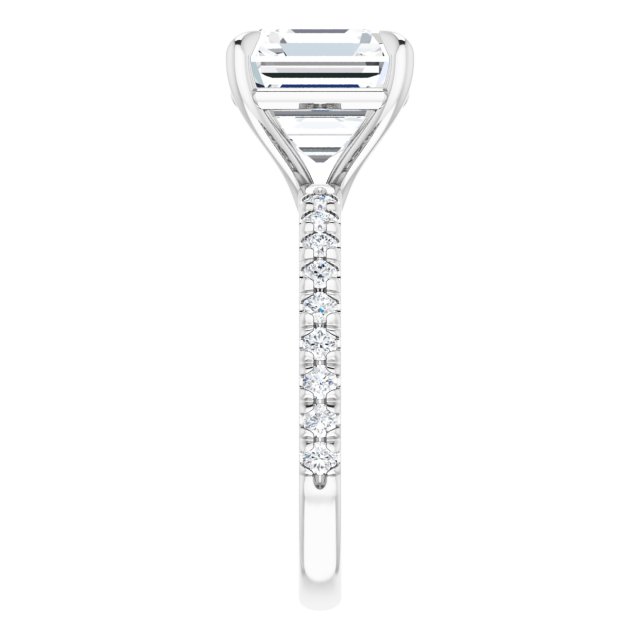 French-Set Engagement Ring