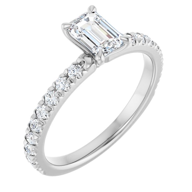 French-Set Engagement Ring
