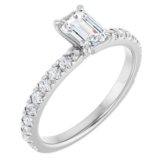 French-Set Engagement Ring