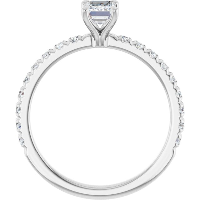 French-Set Engagement Ring
