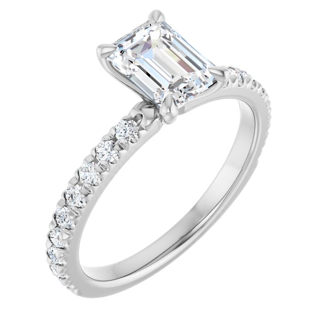 French-Set Engagement Ring