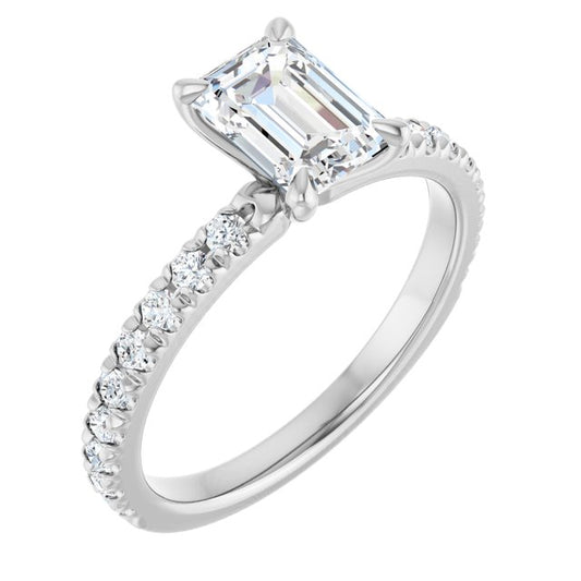French-Set Engagement Ring