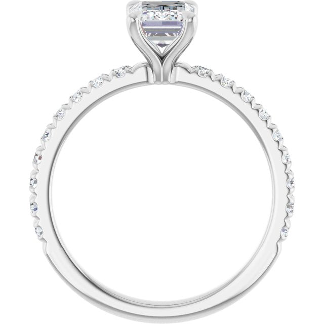 French-Set Engagement Ring