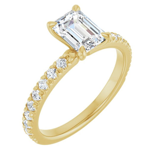 French-Set Engagement Ring