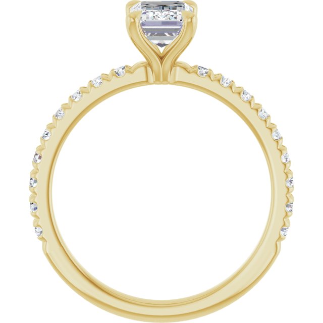 French-Set Engagement Ring
