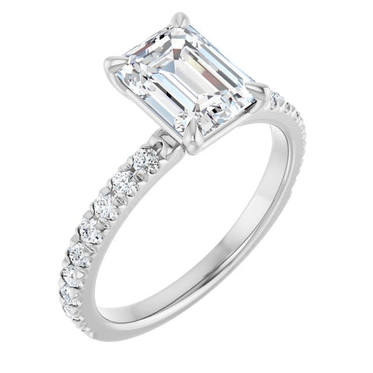 French-Set Engagement Ring