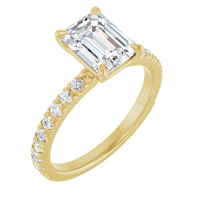 French-Set Engagement Ring