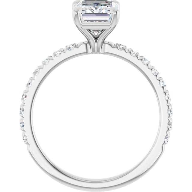 French-Set Engagement Ring