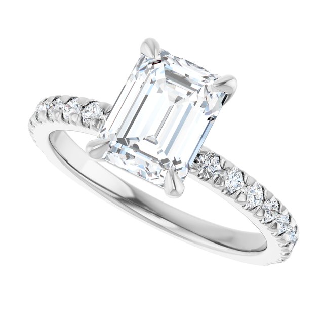 French-Set Engagement Ring