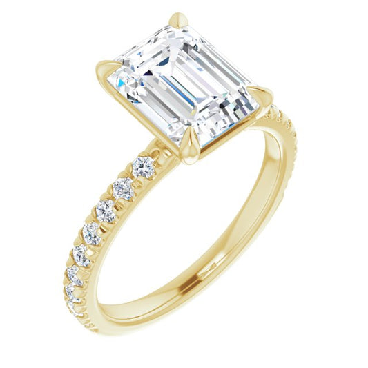 French-Set Engagement Ring