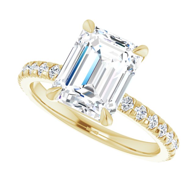 French-Set Engagement Ring