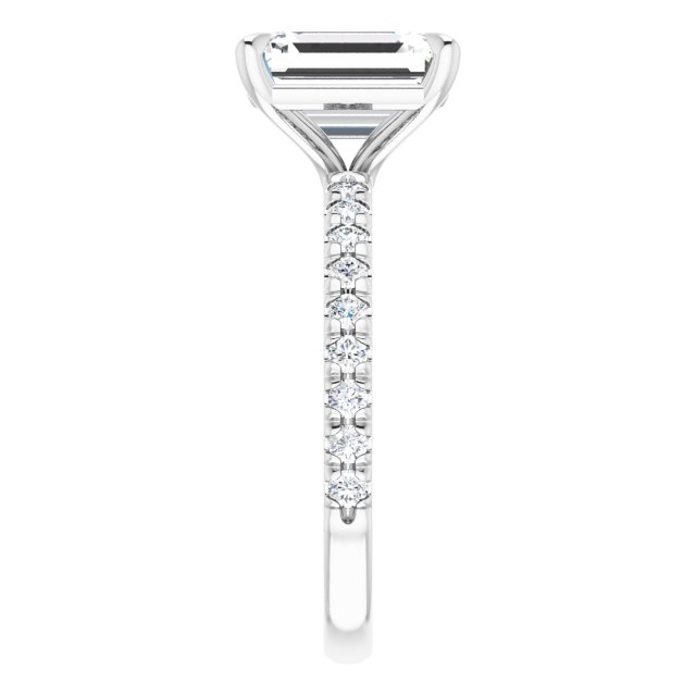 French-Set Engagement Ring