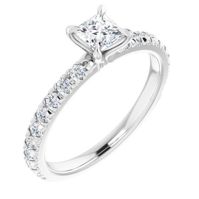 French-Set Engagement Ring